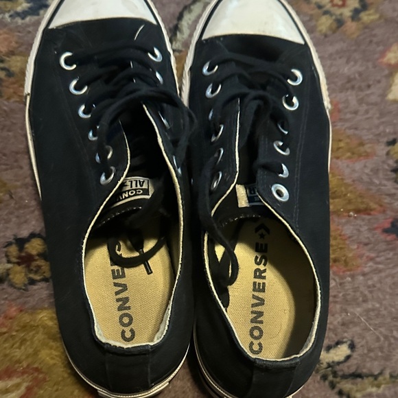 Converse All Star Black and White Platform Sneakers - Picture 5 of 10